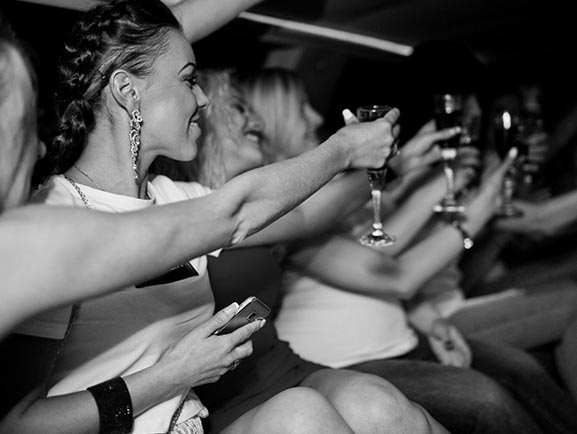 Bachelorette Party in limo